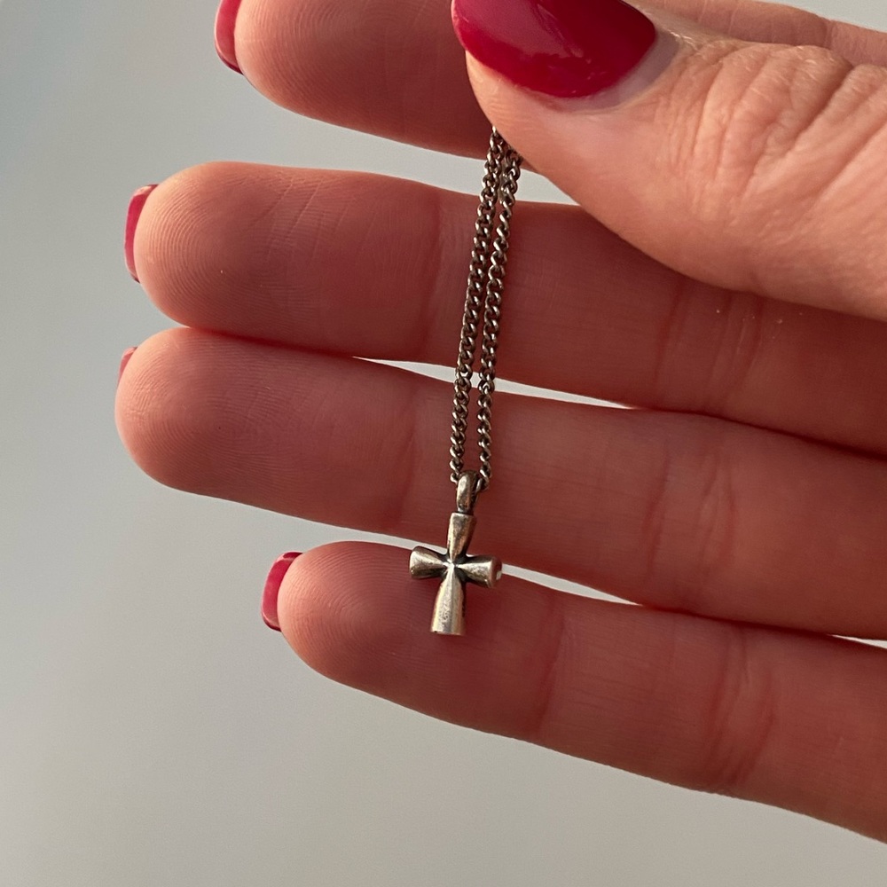 James Avery cross necklace 8” chain